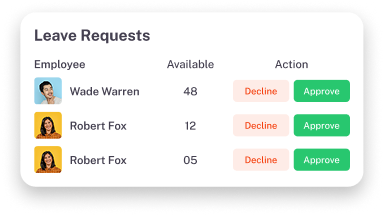 Leave Requests Card
