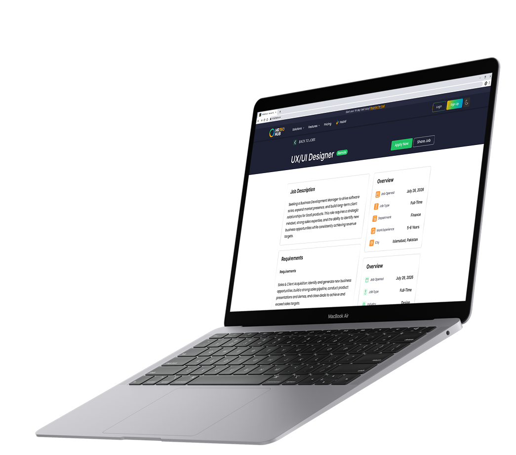 Job Portal Laptop View