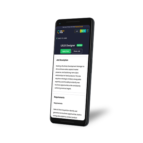 Job Portal Mobile View